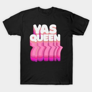 YAS QUEEN Slogan Tee / Typographic Design T-Shirt